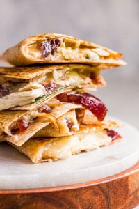 TURKEY DINNER QUESADILLAS WITH CRANBERRY SAUCE